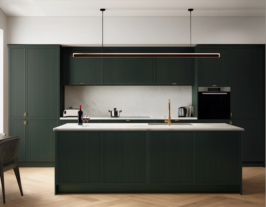 Holmbury Reeded Kitchen Doors By NMB Kitchens and Bathrooms.