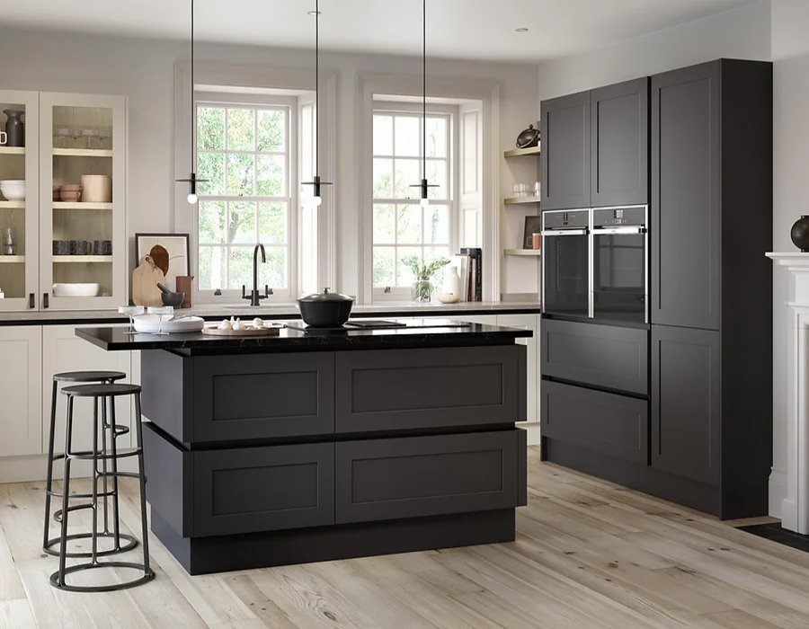 NMB Kitchens and Bathrooms Hunton Handleless Graphite