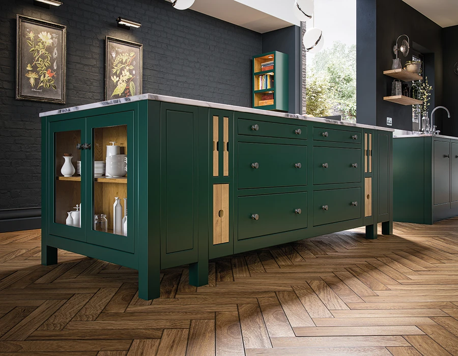 Aurora_ By NMB Kitchens and Bathrooms Forest Green